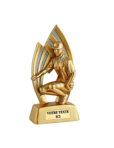 Trophee resine petanque femme h.20 cm
