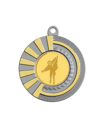 Med porte-centre zamak arg/or 50mm