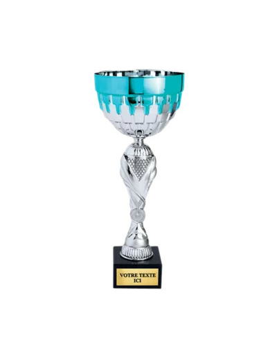 Coupe classique argent/bleu(e) turq