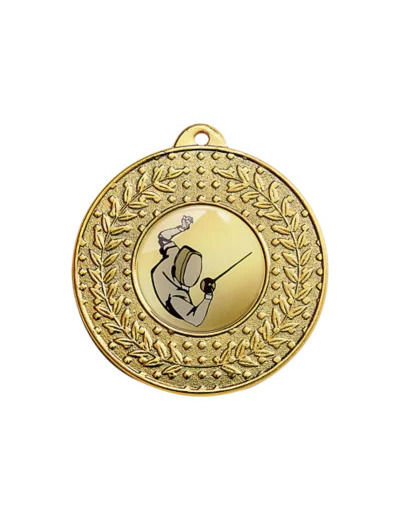 Medaille porte-centre fer or 50mm