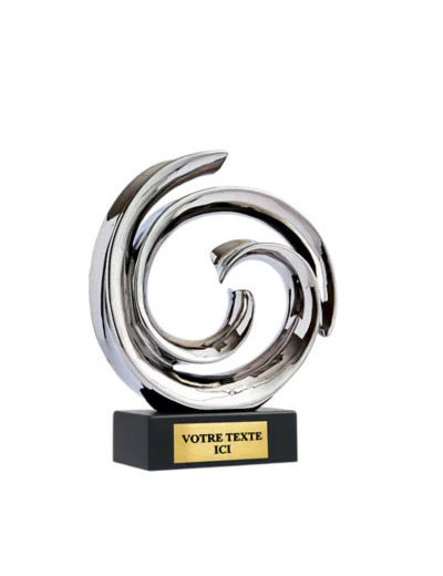 Trophee ceramique argent hauteur 30