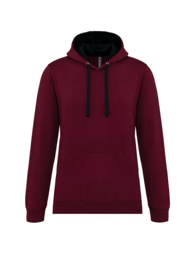 Sweatshirt capuche contrastée homme