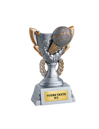 Trophee resine discip basket-ball h 11cm