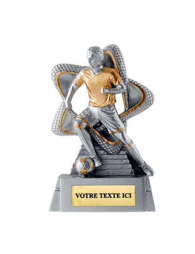 Trophee resine eco joueur de foot h. 11 cm