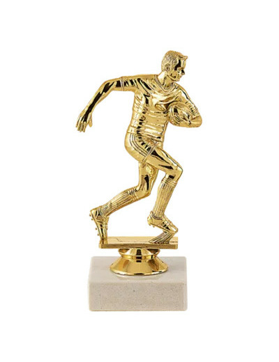 Trophee sujet plas or rugby h 16 cm