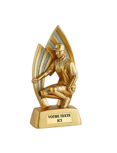 Trophee resine petanque femme h.18 cm