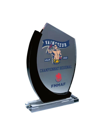 Trophee plexi epaiss 20+10mm h.25cm