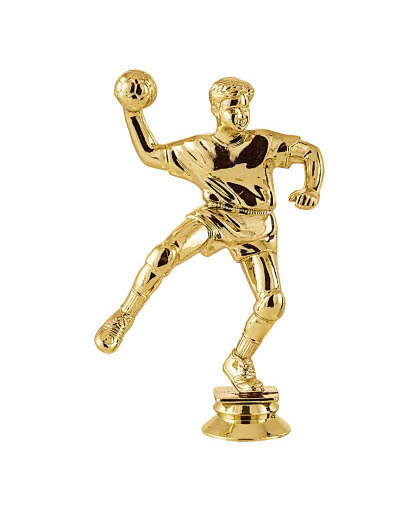 Sujet plastique or handball h. 14cm