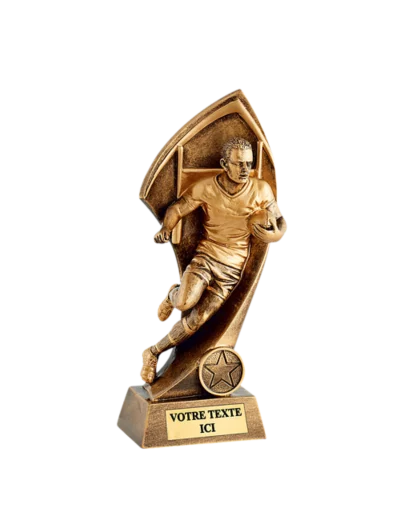 Trophee resine rugby h.22 cm