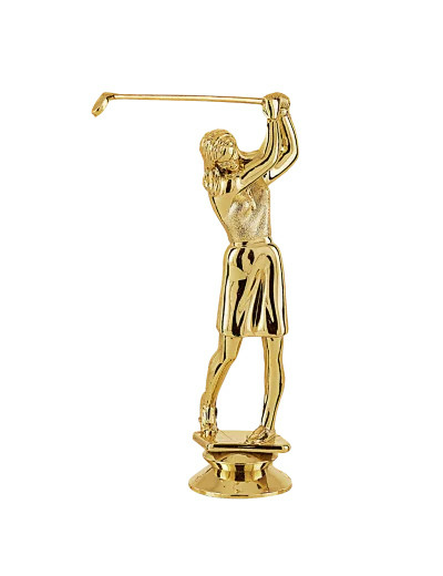 Sujet plastique or golf ho h.13cm