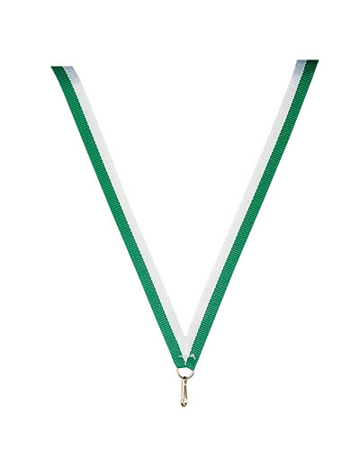 Ruban vert/blanc large 80x2.2cm