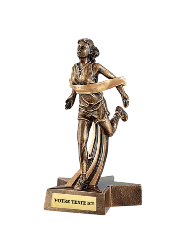 Trophee resine course femme h. 22 cm
