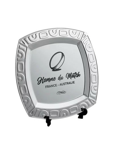 Assiette metal 25 x 25 cm