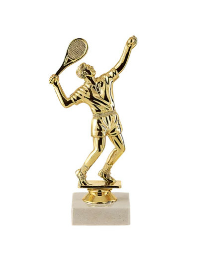Trophee sujet plas or tennis h 18cm