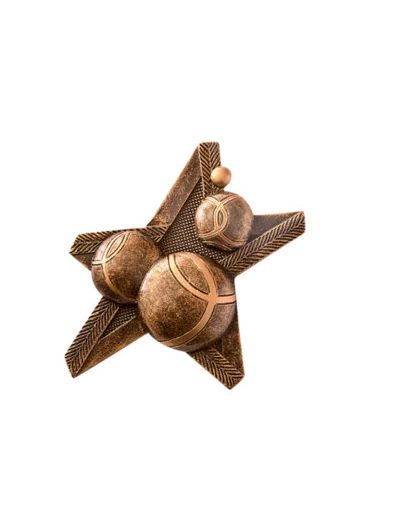 Applique resine etoile petanque hau