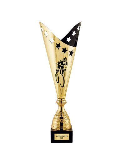 Coupe discipline cyclisme or/noir(e