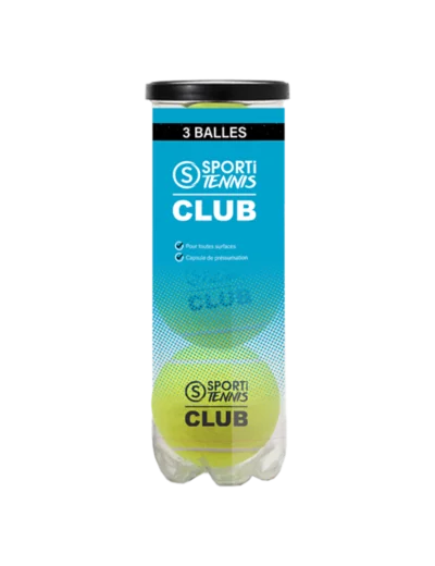 Tube de 3 balles de tennis