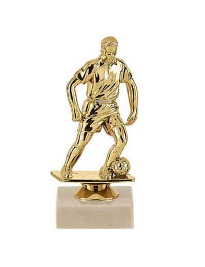 Trop sujet plas or football h 13cm