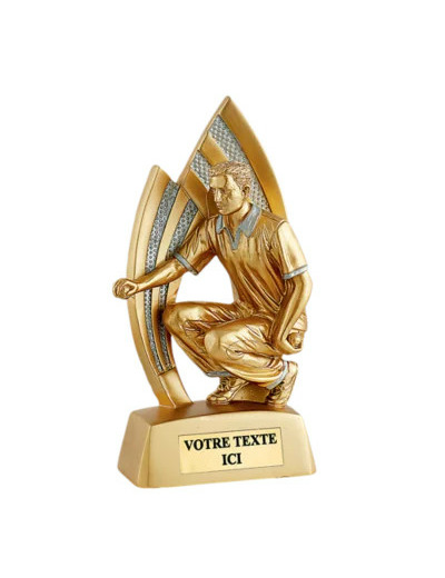 Trophee resine petanque homme h.18 cm