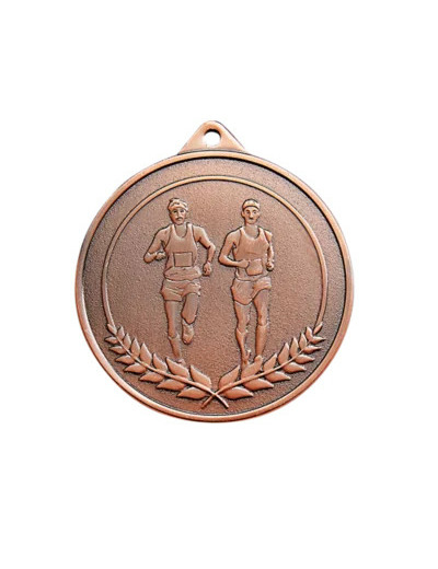 Medaille frappee bronze running 50mm