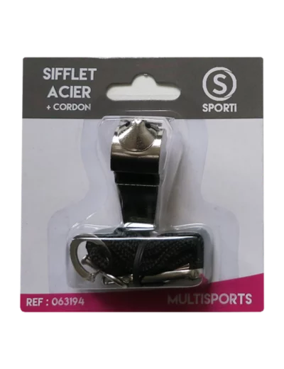 Sifflet acier+cordon