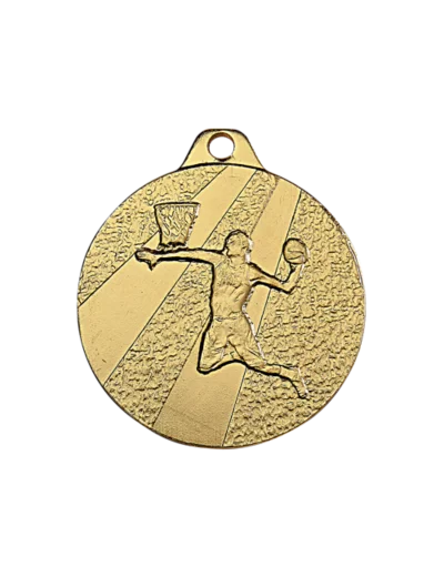 Medaille frappee fer or basketd 32mm
