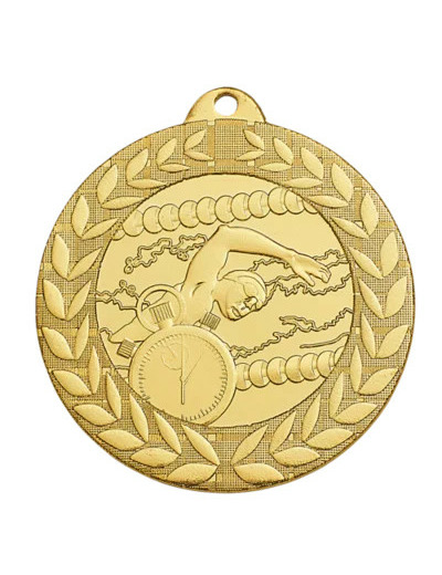 Medaille frappee fer natation 50mm