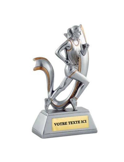 Trophee resine course femme h. 15 cm