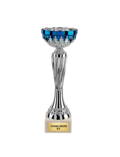 Coupe eco arg/bleu h 23cm d 80mm