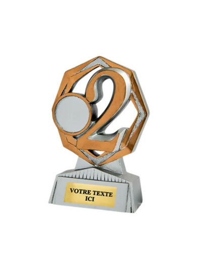 Trophee resine support eco argent/o