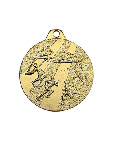Medaille frappee fer or athletisme 32mm