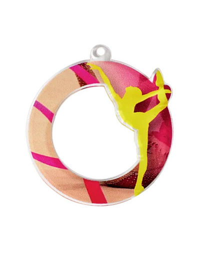 Medaille plexi diam50 gym femme