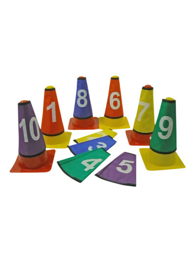 Lot de 10 caches cônes numerotes
