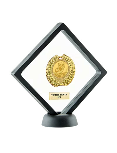 Ecrin membrane noir 108x108x18cm