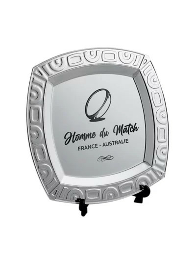 Assiette metal 25 x 25 cm