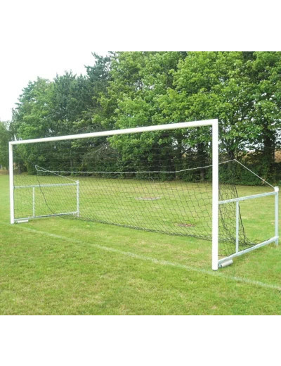 Paire de buts foot à 8 repliables deport reglable de 2,10 a 3,10 m facade en acier