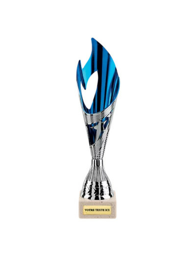 Coupe eco plas arg/bleu h 28 cm