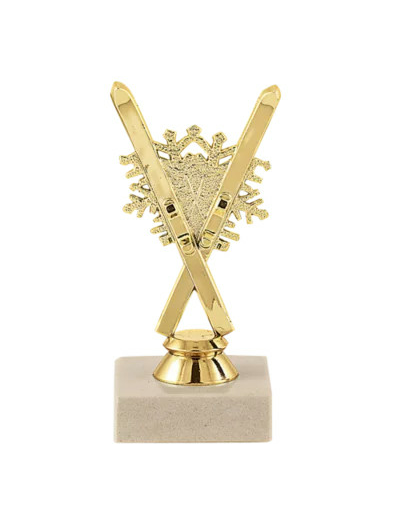 Trophee sujet plas or ski h 13 cm