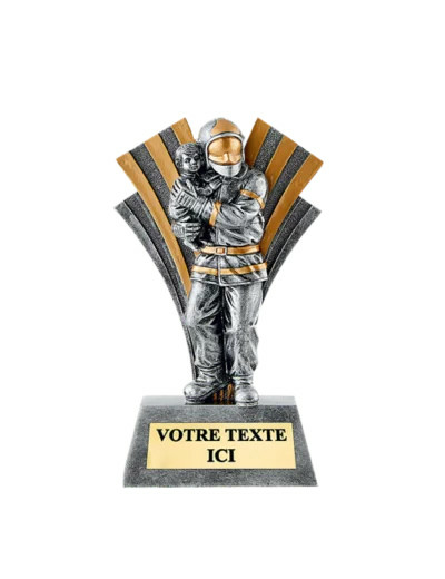 Resine pompier h.16 cm