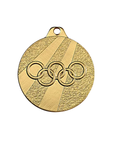 Medaille frappee fer or anneaux d 32 mm