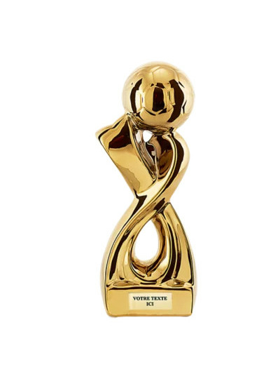 Trophee ceramique foot 34cm