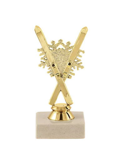 Trophee sujet plas or ski h 13 cm