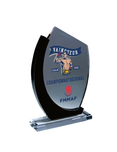 Trophee plexi epaiss 20+10mm h.25cm