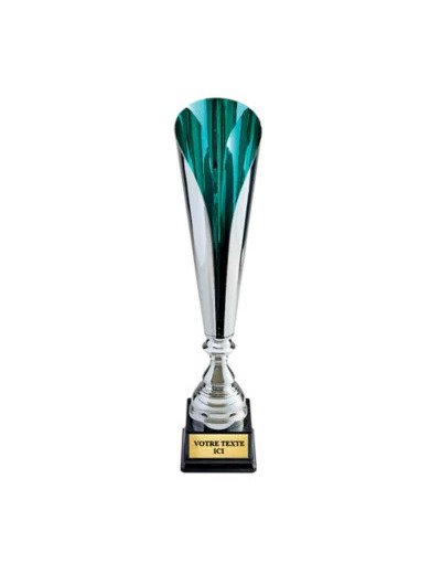 Coupe classique argent/vert(e) haut