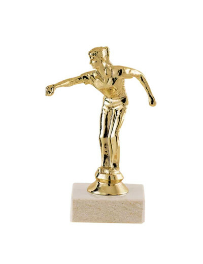 Trop sujet plas or petanque h 13cm
