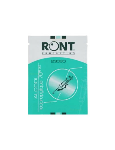 Lot de 10 serviettes alcool 70