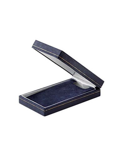 Ecrin simili cuir bleu 116x6x25