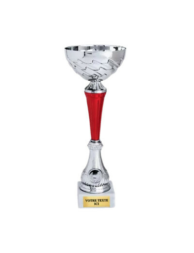 Coupe economique argent/rouge haute