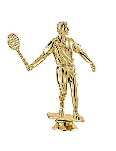 Sujet plastique or badminton h.15cm