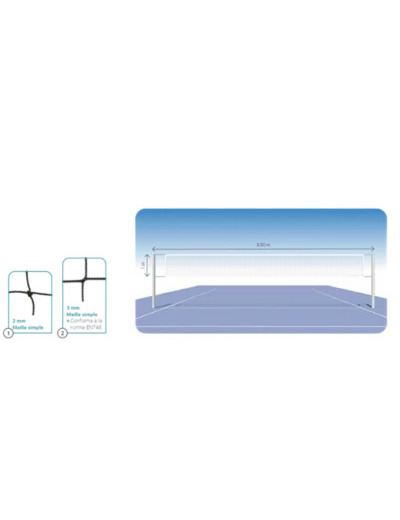 Filet volleyball - dia. 3 mm - mail